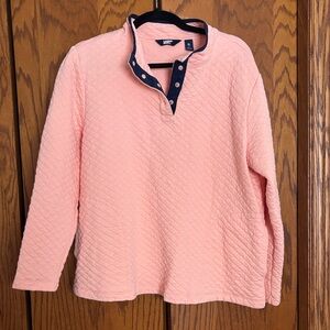 Lands' End Coral Quilted Women's Sweatshirt